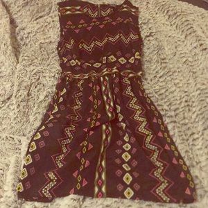 Juniors BeBop Aztec design dress